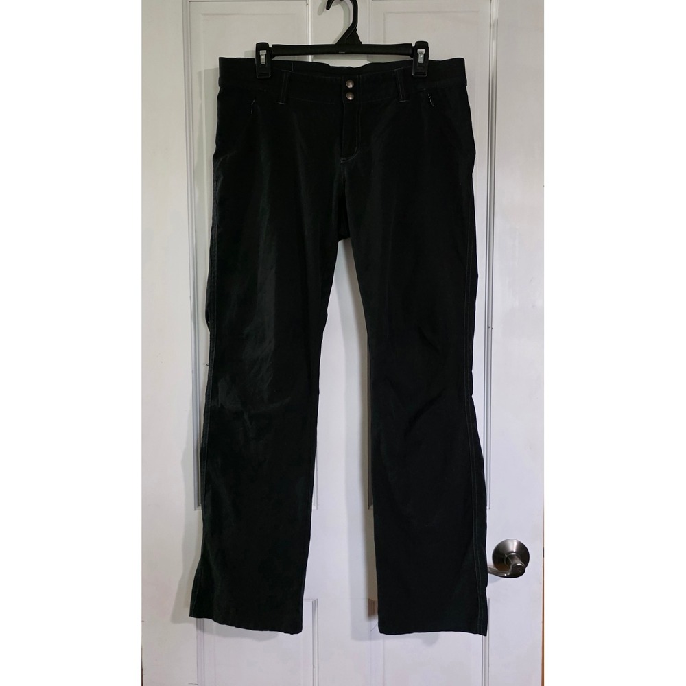 Kuhl Soft Smooth Straight Leg Pants Black Womens 10 Reg Outdoor Hiking Travel